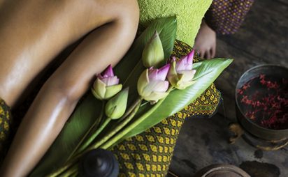 traditional asian thai tropical massage spa treatment  detail